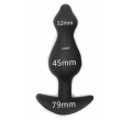 DIPSTICK BLACK SILICONE BUTT PLUG - LARGE DIPSTICK BLACK SILICONE BUTT PLUG - LARGE